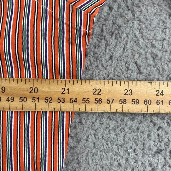 Ralph Lauren Men's Medium Button Down Shirt Orange Striped Business Smart Causal - Picture 7 of 9